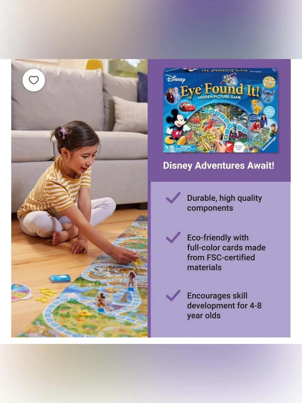 World of Disney “I Found It!” Hidden Picture Board Game | Family Game